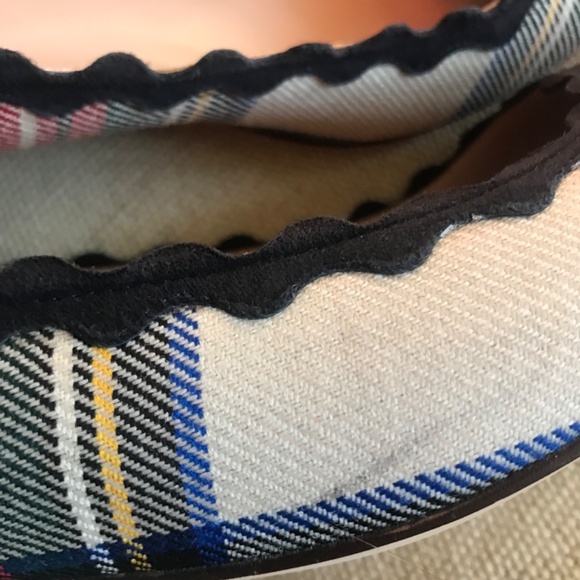 🎊🥂HP🥂🎊 J. Crew Heels 11 Tartan Plaid Scalloped Festive Holiday F8495 Italy - Picture 8 of 8
